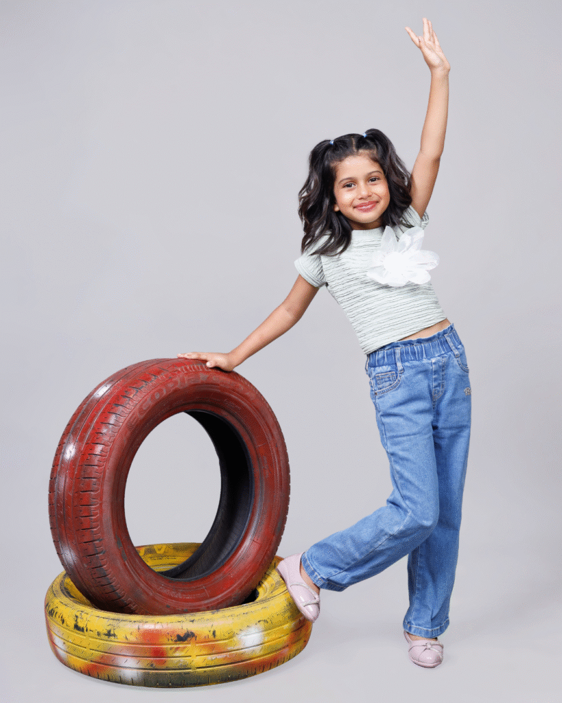 Young girl enjoying her time in front of the camera